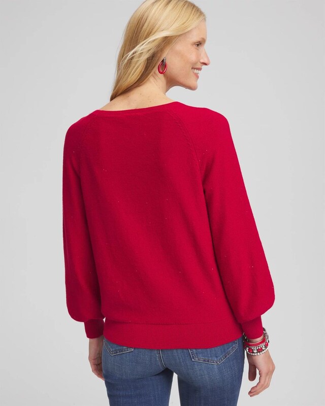 Relaxed Sequin Pullover Sweater - image 3
